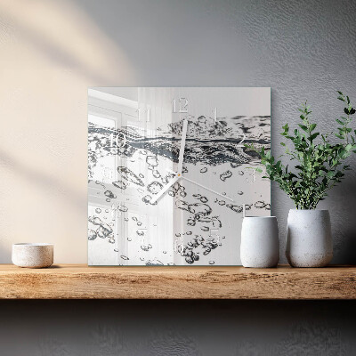 Square wall clock Water