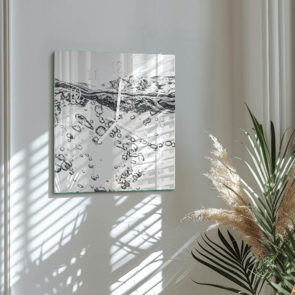 Square wall clock Water