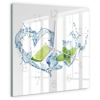 Square wall clock Mint