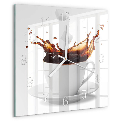 Square wall clock Coffee