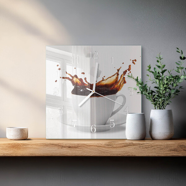 Square wall clock Coffee