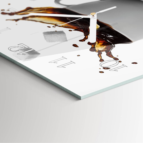 Square wall clock Coffee