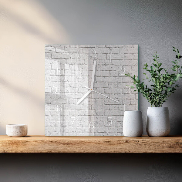 Square wall clock Brick