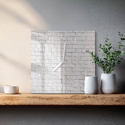 Square wall clock Brick