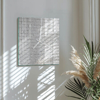 Square wall clock Brick