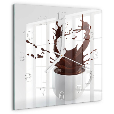 Square wall clock Coffee