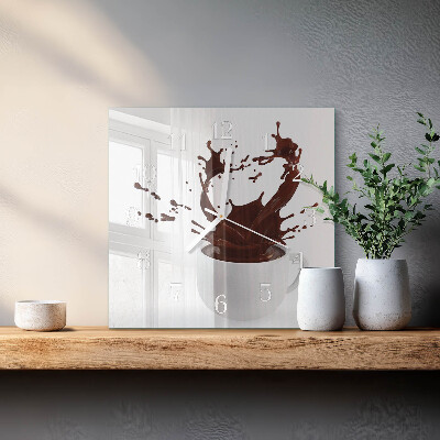 Square wall clock Coffee