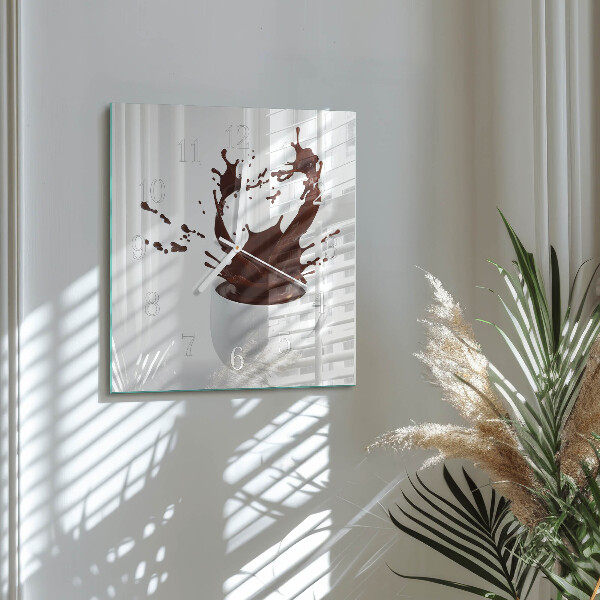 Square wall clock Coffee