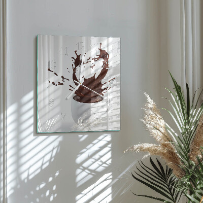 Square wall clock Coffee