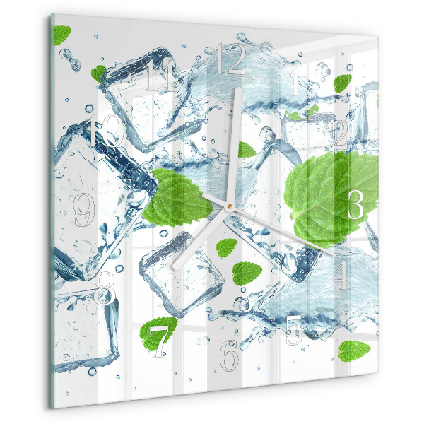 Square wall clock Ice Mint