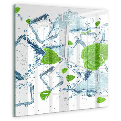 Square wall clock Ice Mint