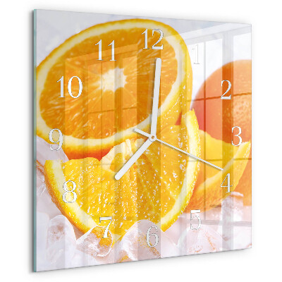 Square wall clock Oranges