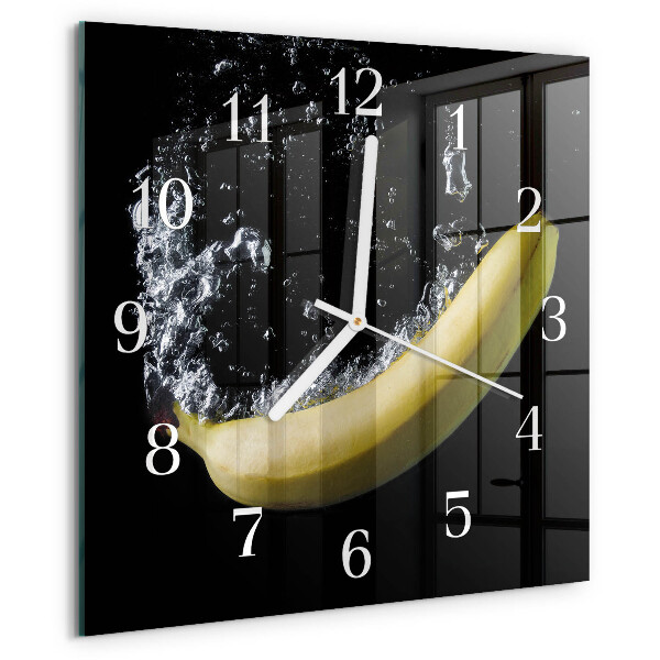 Square wall clock Banana