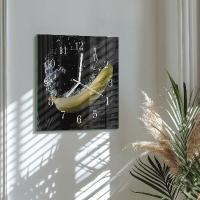 Square wall clock Banana