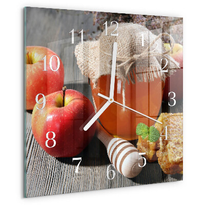 Square wall clock Apple Honey