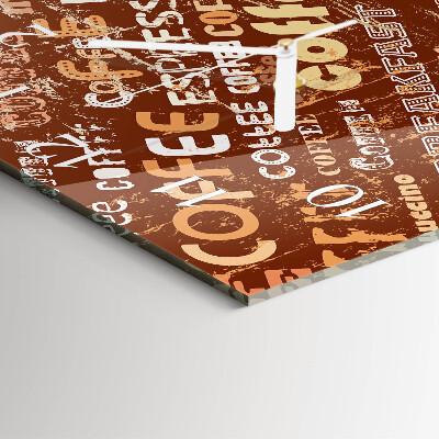 Square wall clock Coffee