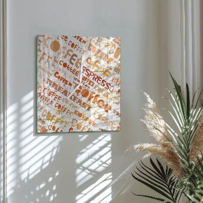 Square wall clock Coffee