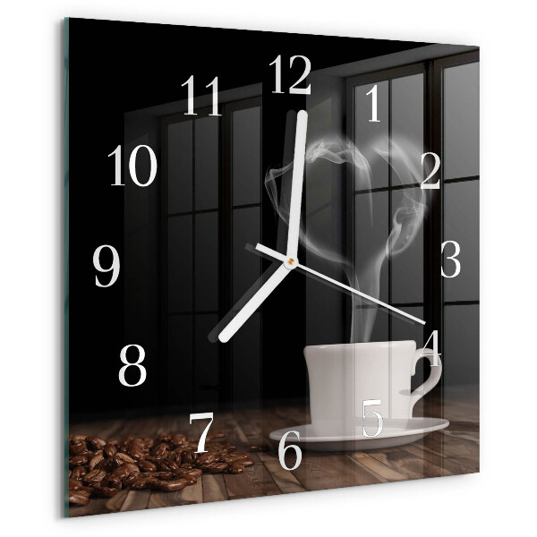Square wall clock Coffee
