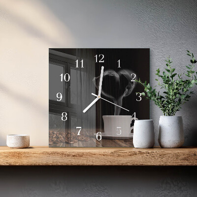 Square wall clock Coffee