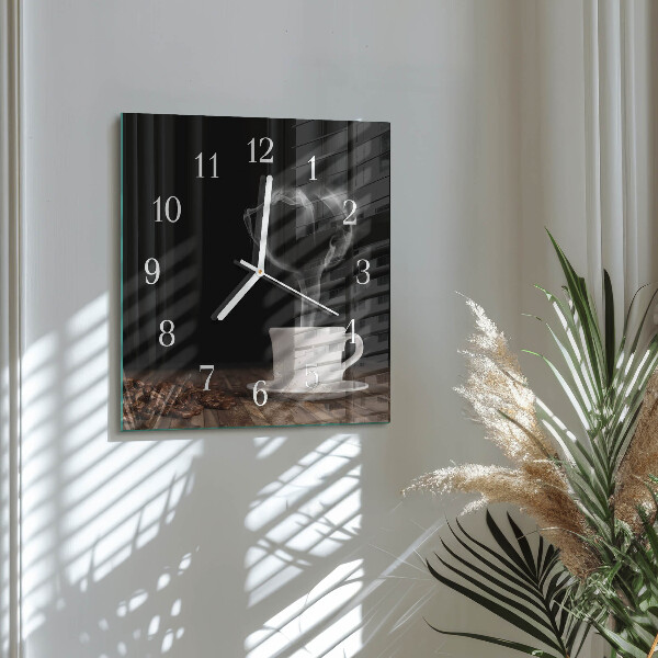 Square wall clock Coffee