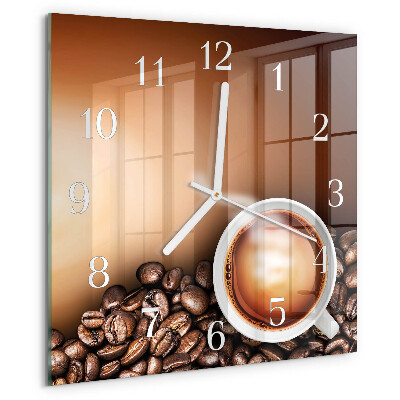 Square wall clock Coffee