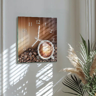 Square wall clock Coffee
