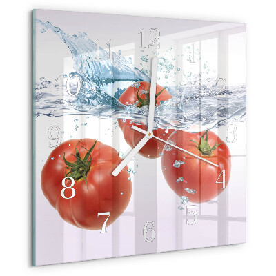 Square wall clock Tomatoes