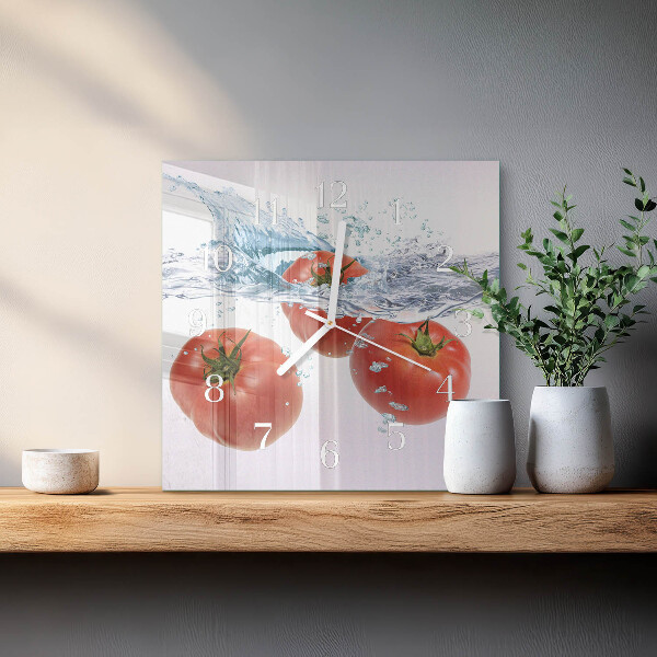 Square wall clock Tomatoes
