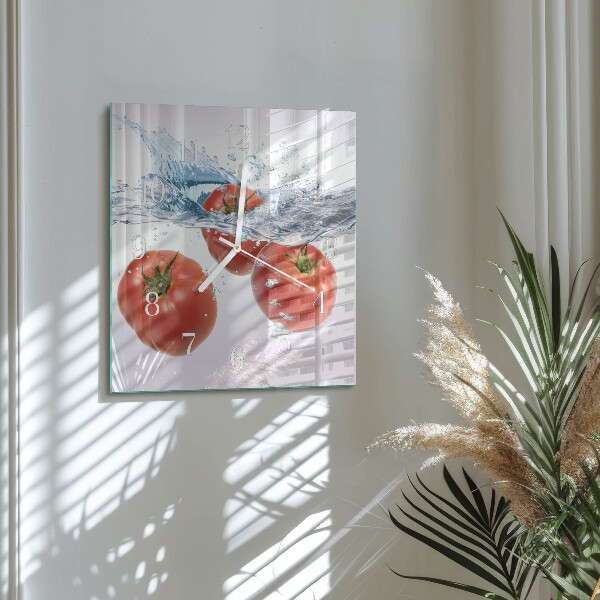 Square wall clock Tomatoes
