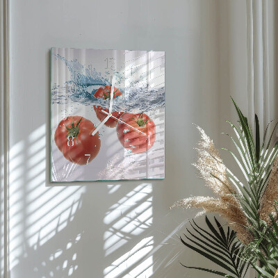 Square wall clock Tomatoes