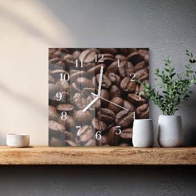 Square wall clock Coffee Beans