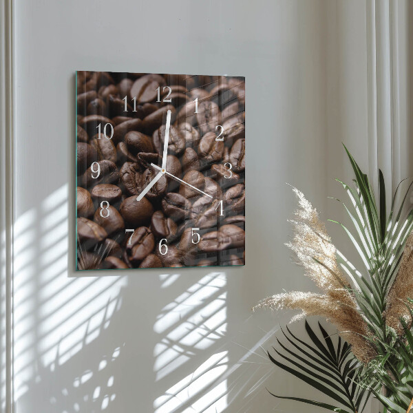 Square wall clock Coffee Beans