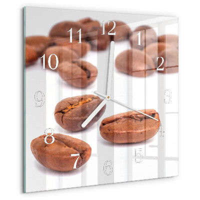 Square wall clock Coffee Beans