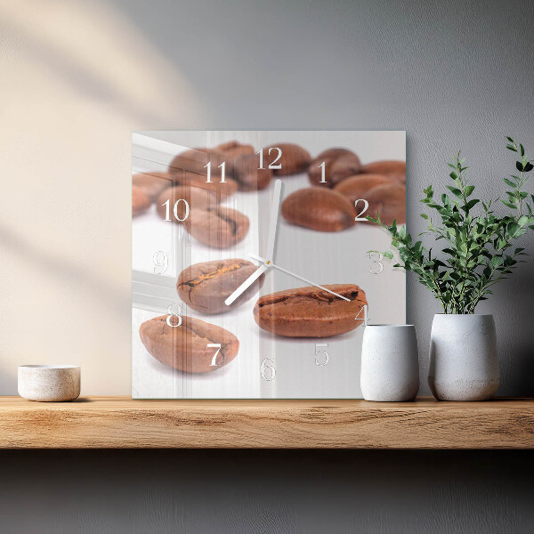 Square wall clock Coffee Beans