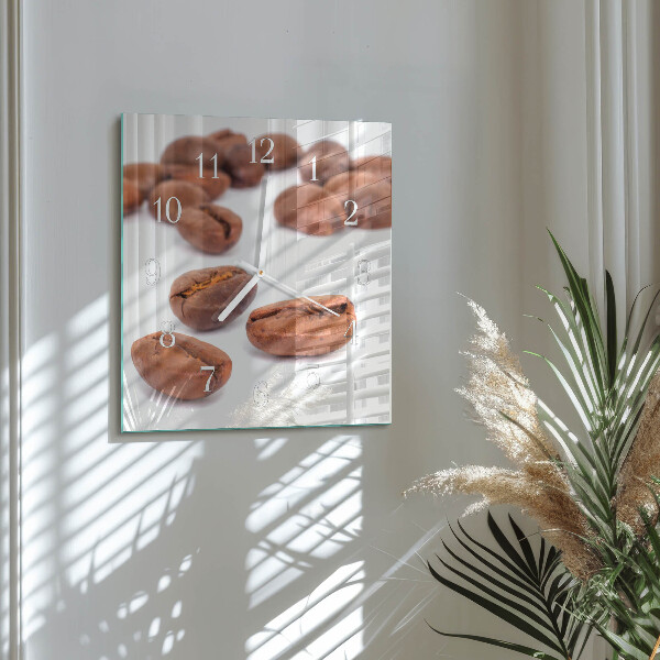 Square wall clock Coffee Beans