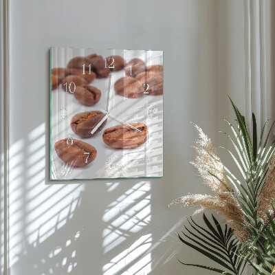 Square wall clock Coffee Beans