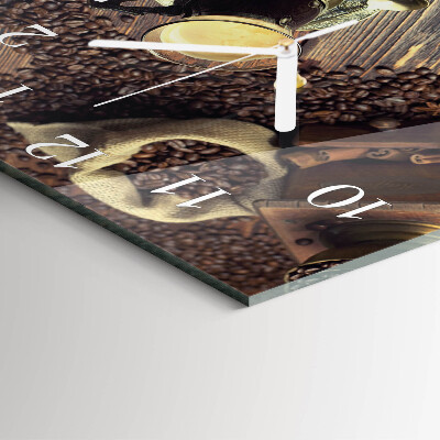 Square wall clock Coffee
