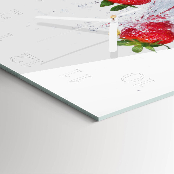 Square wall clock Strawberry