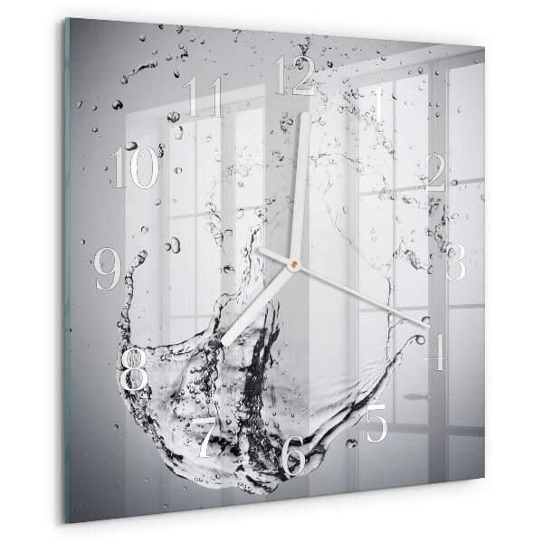 Square wall clock Water