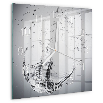 Square wall clock Water