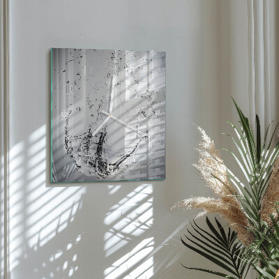 Square wall clock Water