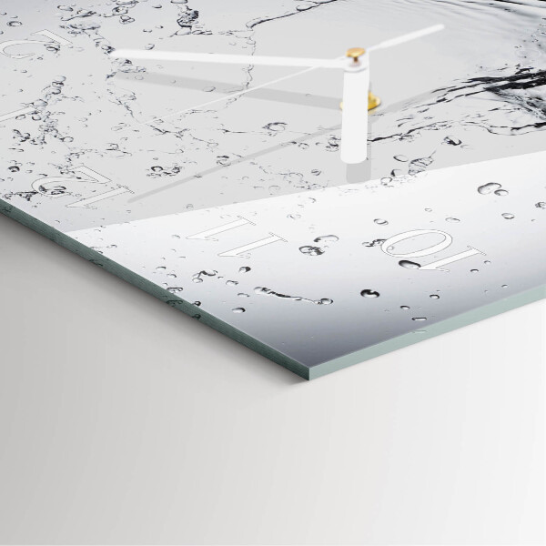 Square wall clock Water