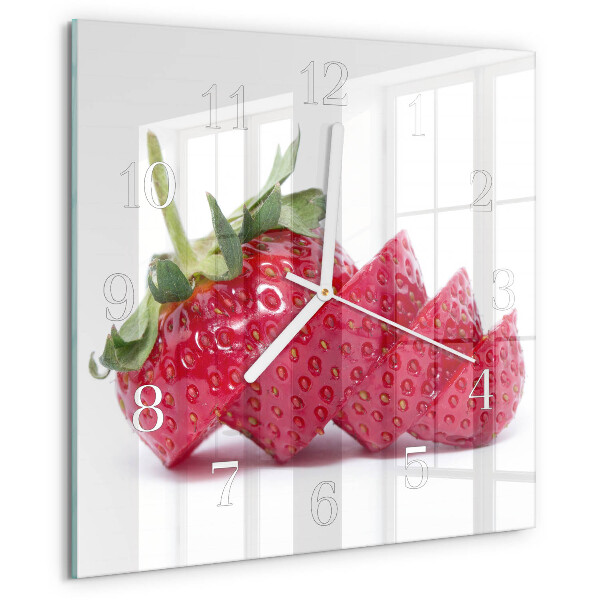 Square wall clock Strawberry