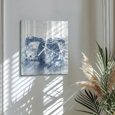 Square wall clock Ice