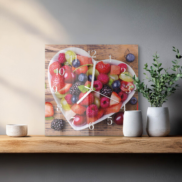Square wall clock Fruit