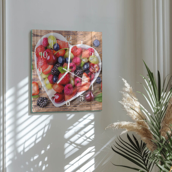 Square wall clock Fruit