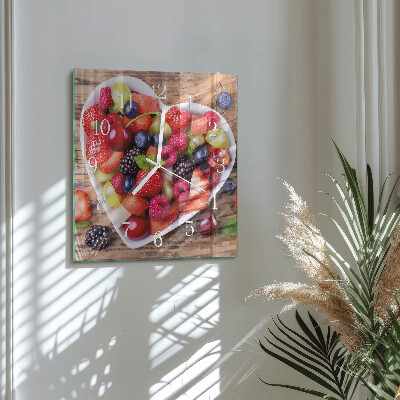 Square wall clock Fruit