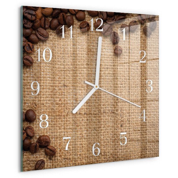 Square wall clock Coffee Beans