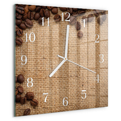 Square wall clock Coffee Beans