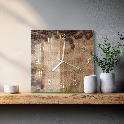Square wall clock Coffee Beans
